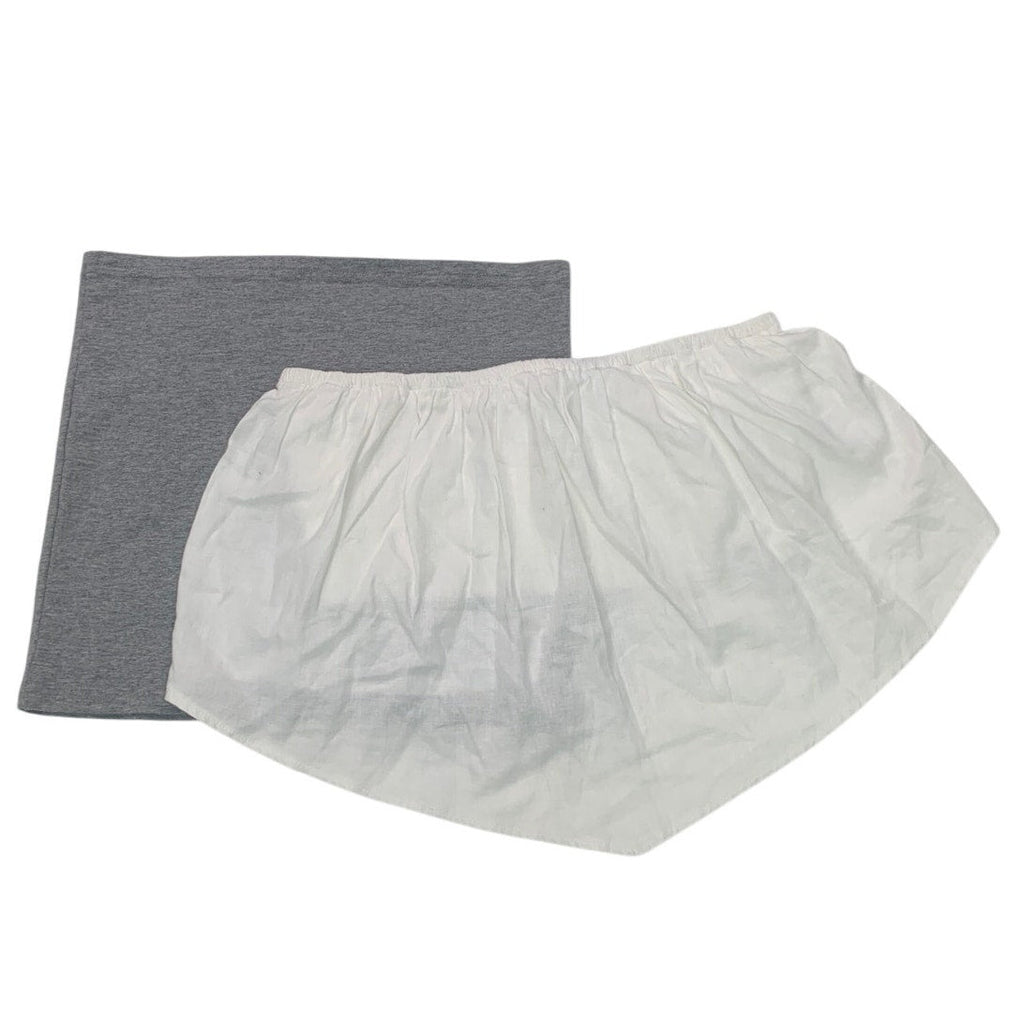 Lot of 2 New Aerie Womens Small Gray Heathered Tube White Bandeau Tops