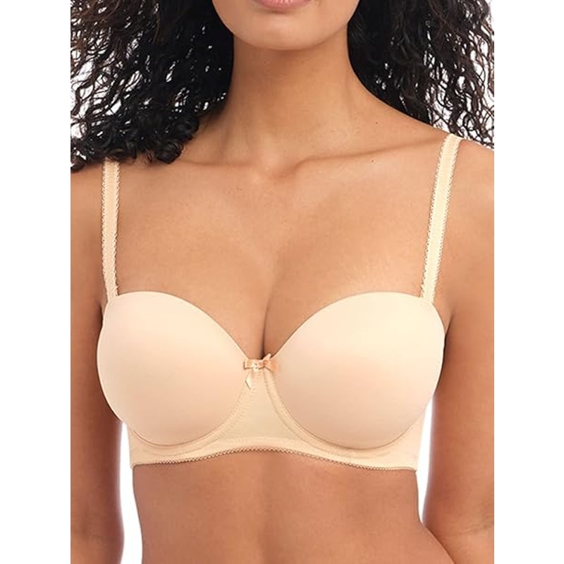 NWT New Freya Womens 36F Deco Underwire Padded Removeable Straps Strapless Bra