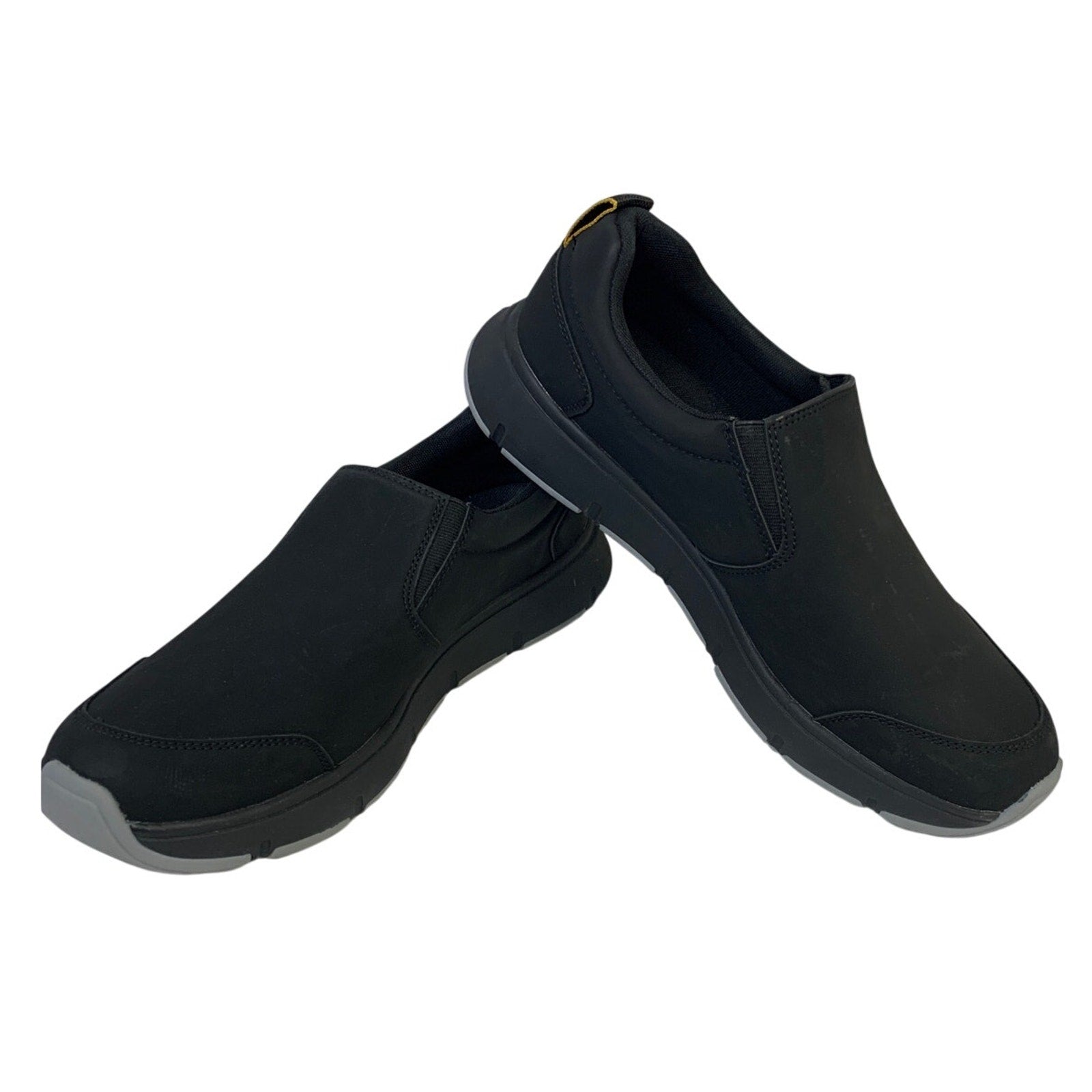 Gerry Mens Size 8 Black Faux Leather Slide On Moc II Comfort Sneakers Shoes