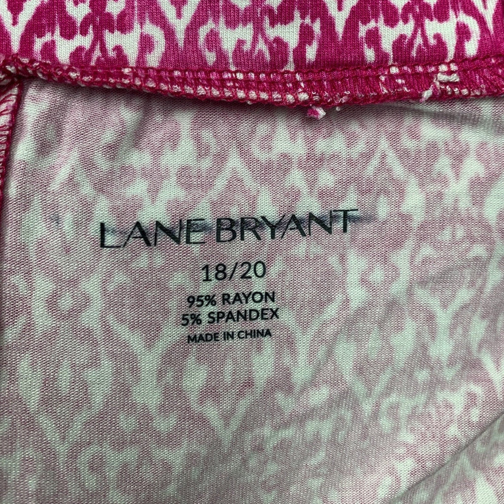 Lane Bryant Womens Size 18/20 Optional Adjustable Thin Strap Pink Patterned Top