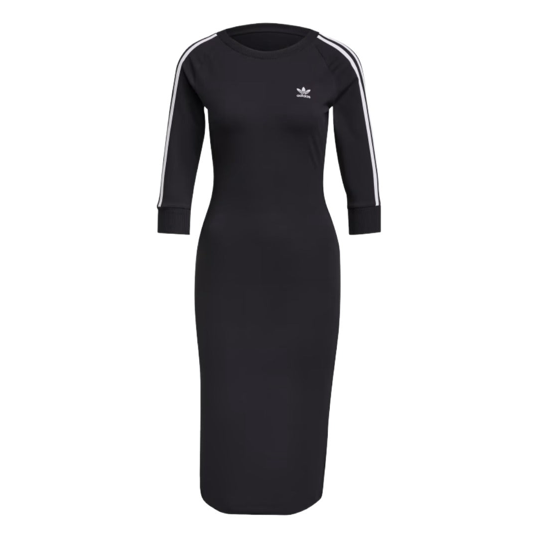 adidas Women's 3 Stripes Dress -Black