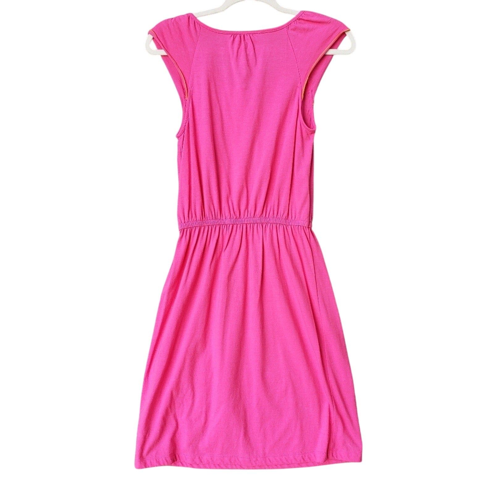 Old Navy Womens Small Cotton Blend Pink Elastic Waist Sleeveless Blouson Dress