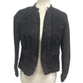 Christopher & Banks Womens Petite Small Stretch Cotton Glittery Jean Jacket