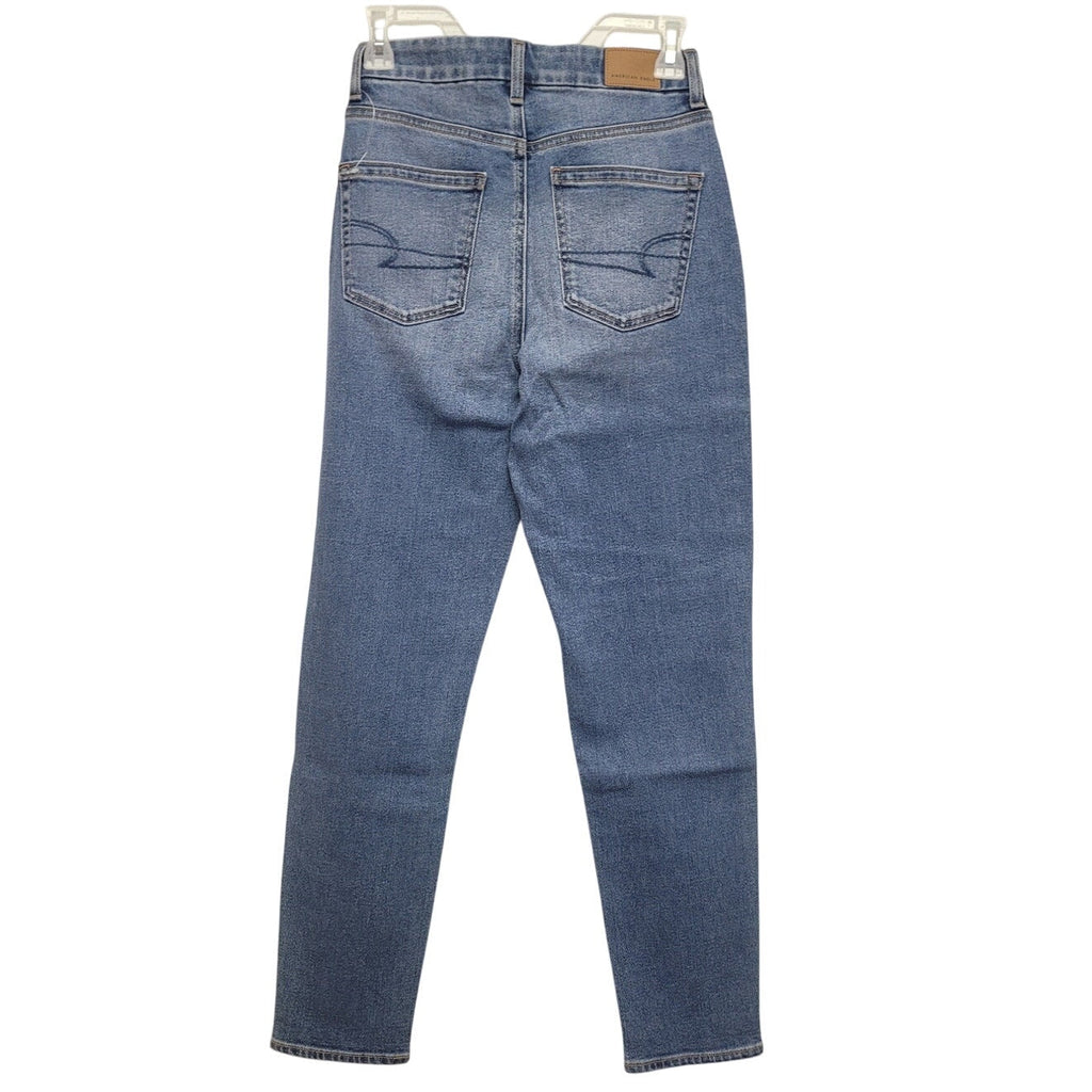 New American Eagle Size 0 Regular Light Rinse Curvy Mom Jean Denim Blue Jeans