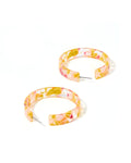 Ashley Medium Hoop Earrings - Autumn Bouquet
