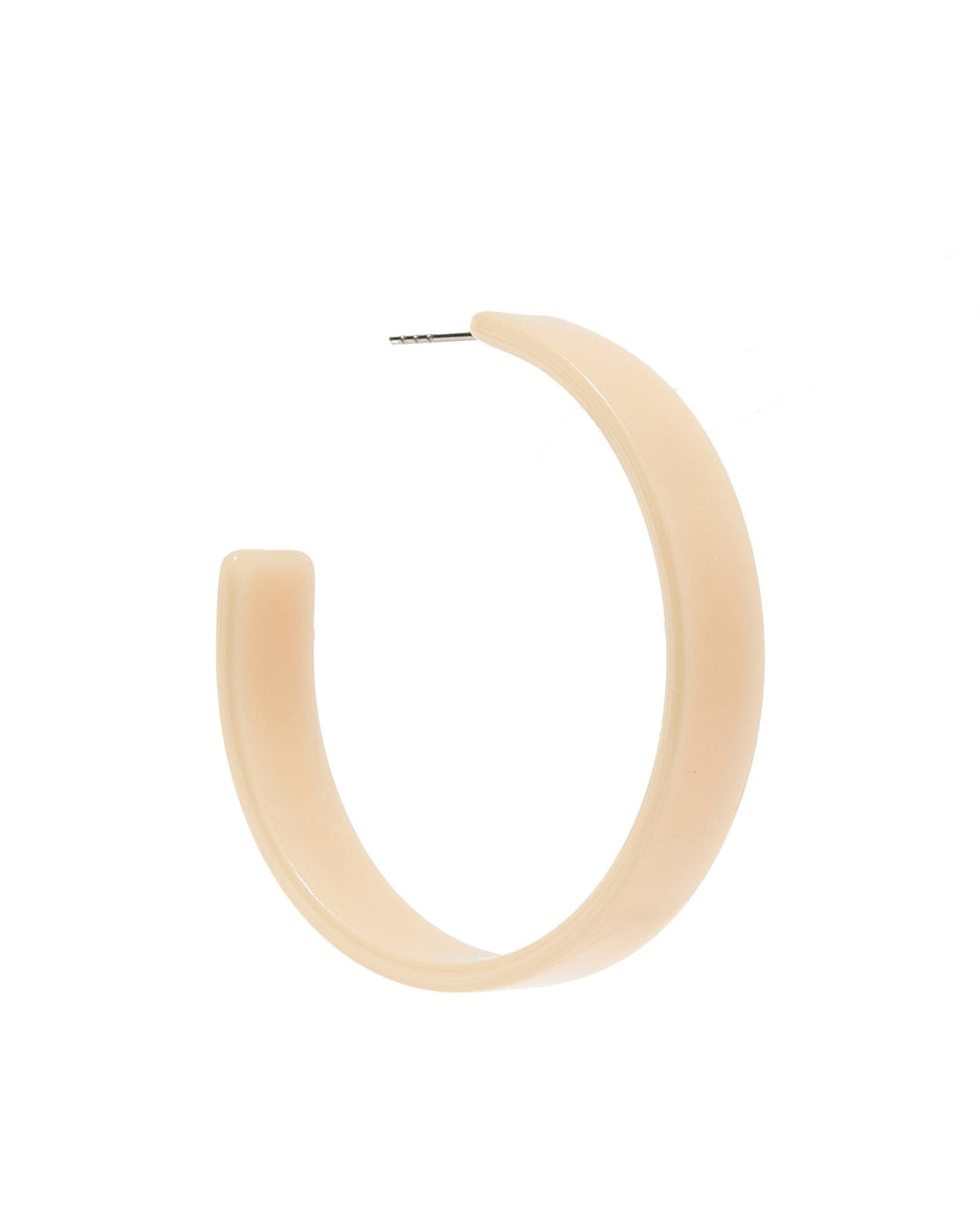 Ashley Medium Hoop Earrings - Latte