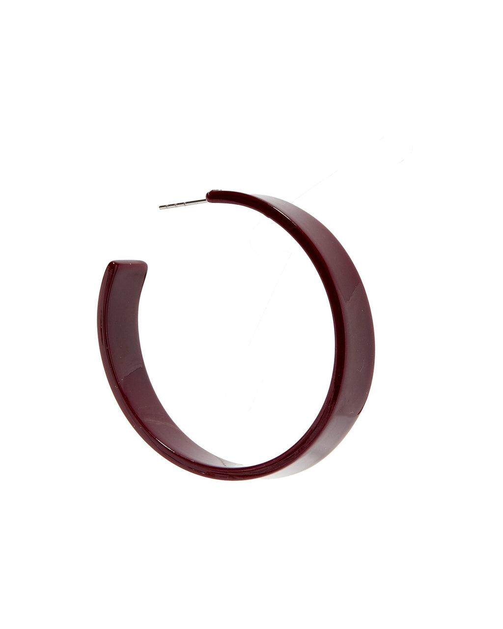 Ashley Medium Hoop Earrings - Maroon
