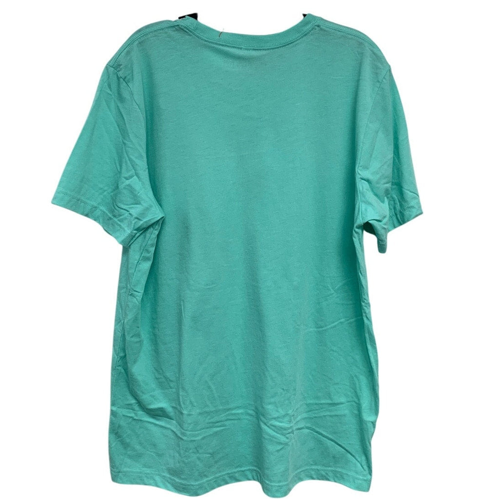 New Hand Printed Womens Large She Is A Wildflower Floral Short Sleeve Tee Shirt