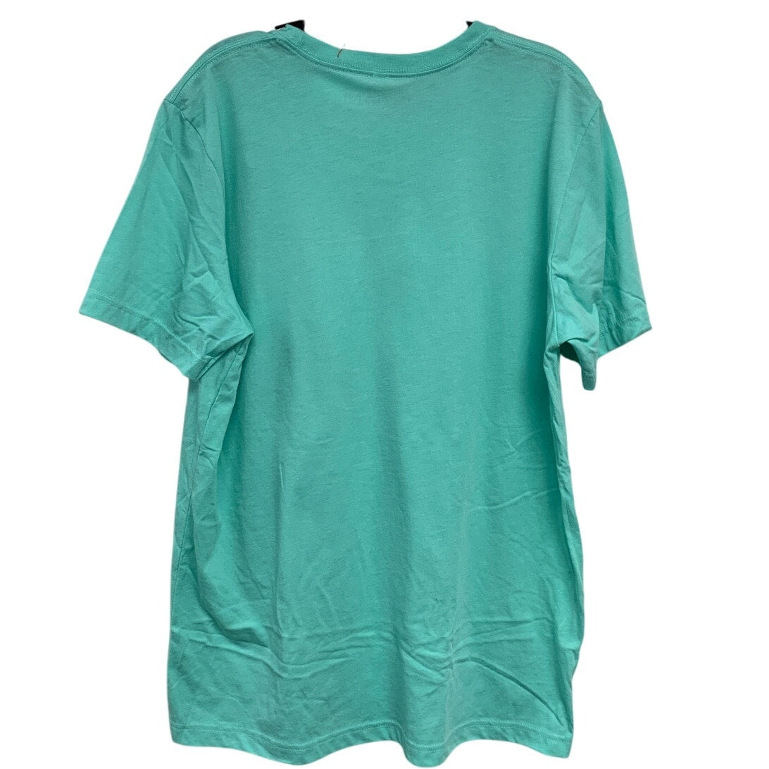 New Hand Printed Womens Large She Is A Wildflower Floral Short Sleeve Tee Shirt