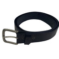 Levi's Mens XL 42-44 Black 1.5" Wide Genuine Leather Silver Buckle Jeans Belt