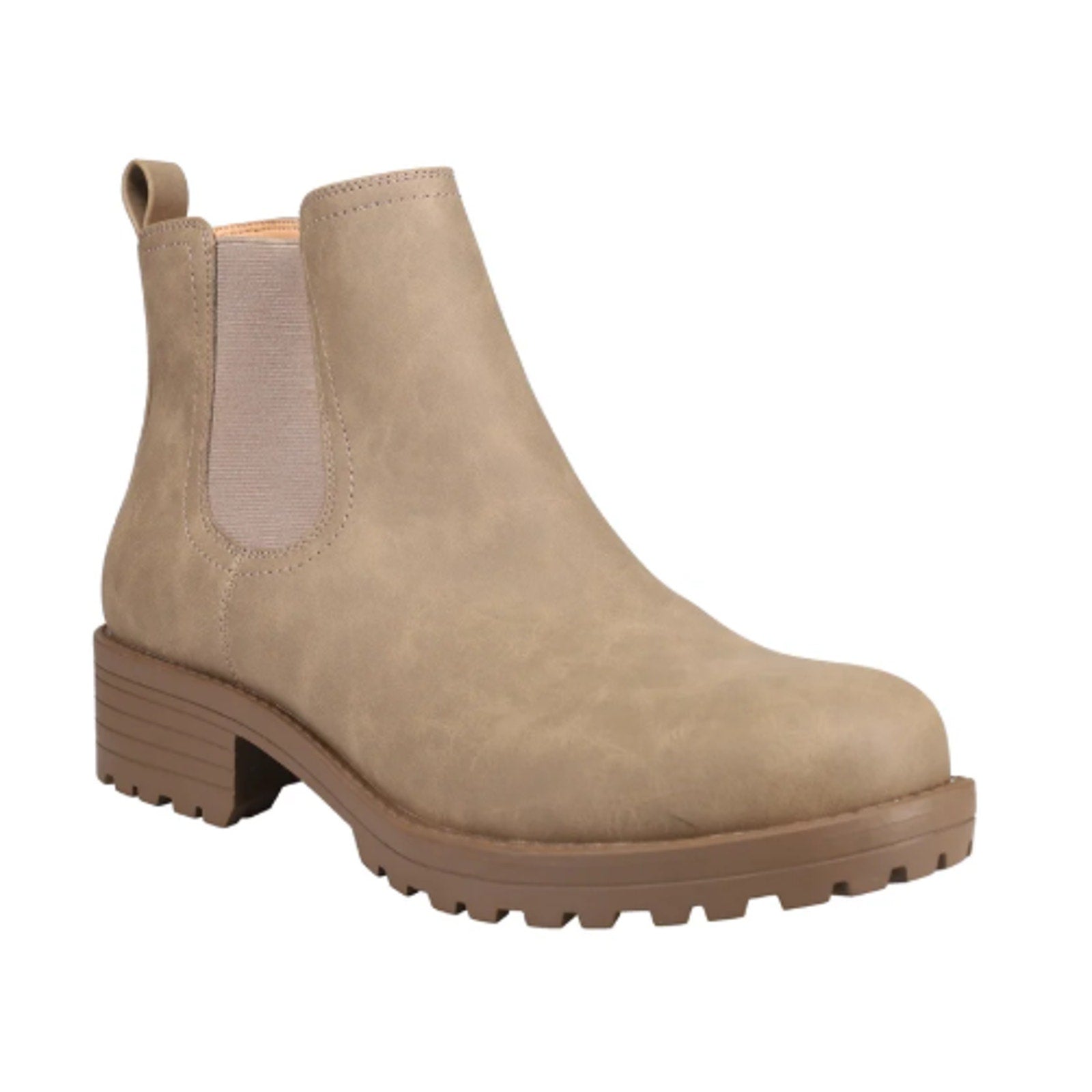 New Buffalo Womens Size 9 Brown Water Repellant Faux Leather Anna Boots w Flaw