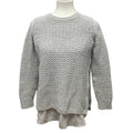 LOFT Womens Medium Long Sleeve Layered Look Shirt Tail Pullover Acrylic Sweater