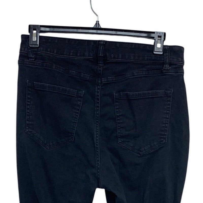 Lane Bryant Womens Plus Size 16 High Rise Skinny Curvy Fit Black Denim Jeans