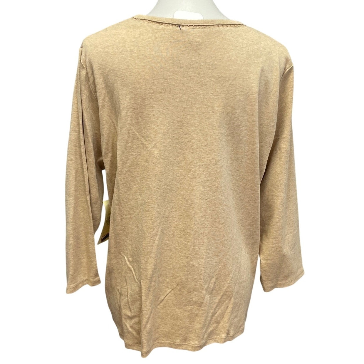 Hand Printed Upcycled Womens Size 1X Cottage Core Berry Long Sleeve Tee Shirt