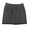 Ann Taylor LOFT Womens Size 6 Black White Eyelet Lace PolkaDot Mini Pencil Skirt