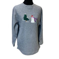 Karen Scott Womens Small Polyester Snowman Winter Tree Fleece Pullover Sweater