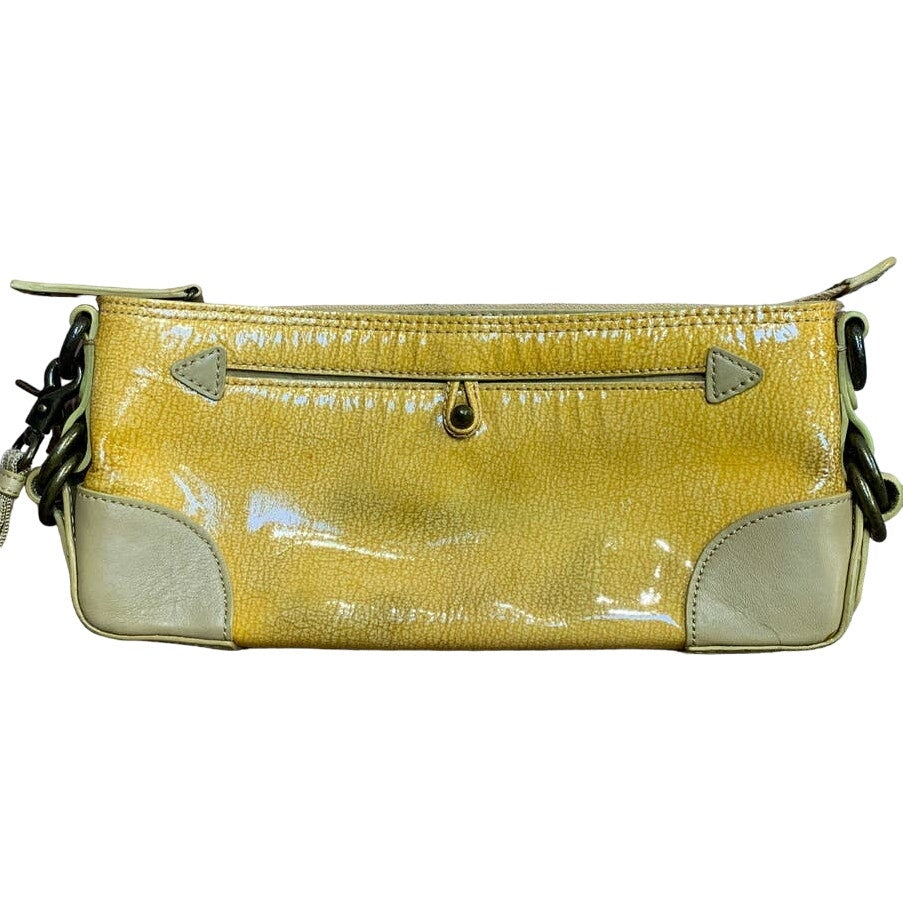 Donald J Pliner Small Yellow Wristlet Purse Peace Diva Pappa Boss Purse Handbag