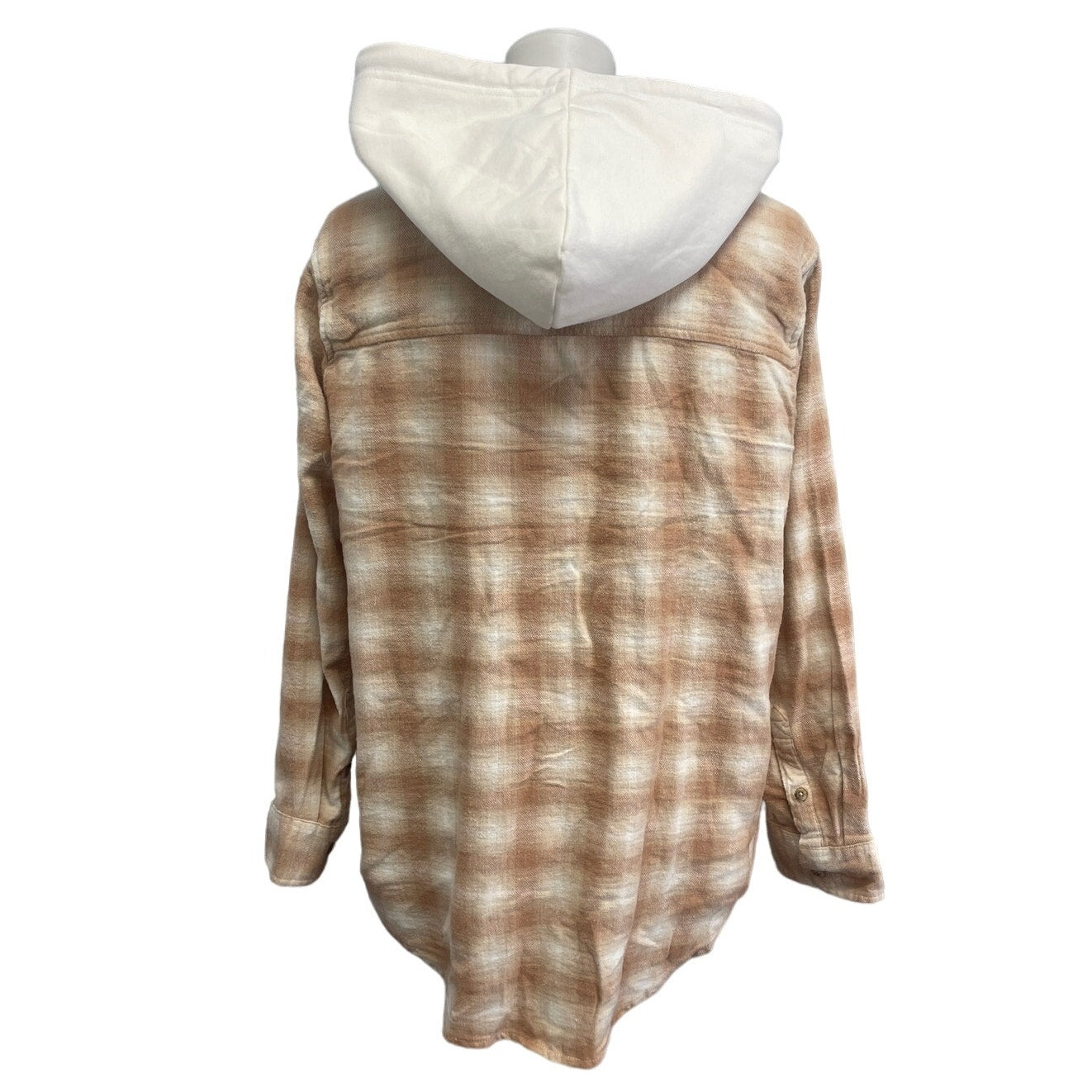 New Hand Printed Womens Small Black Lab Dog Long Sleeve Plaid Flannel Hoodie