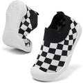 Toddlluby Toddler Boys 8 Sneakers Checkerboard Slip Resistant Sole Slip on Shoes