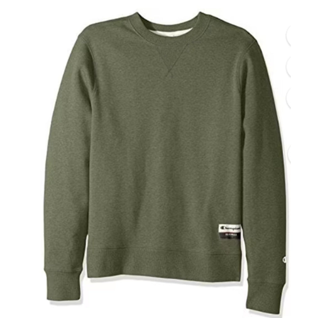 New Champion Unisex Small Green Pullover Sweatshirt w Bonus Plaid Flannel Hoodie