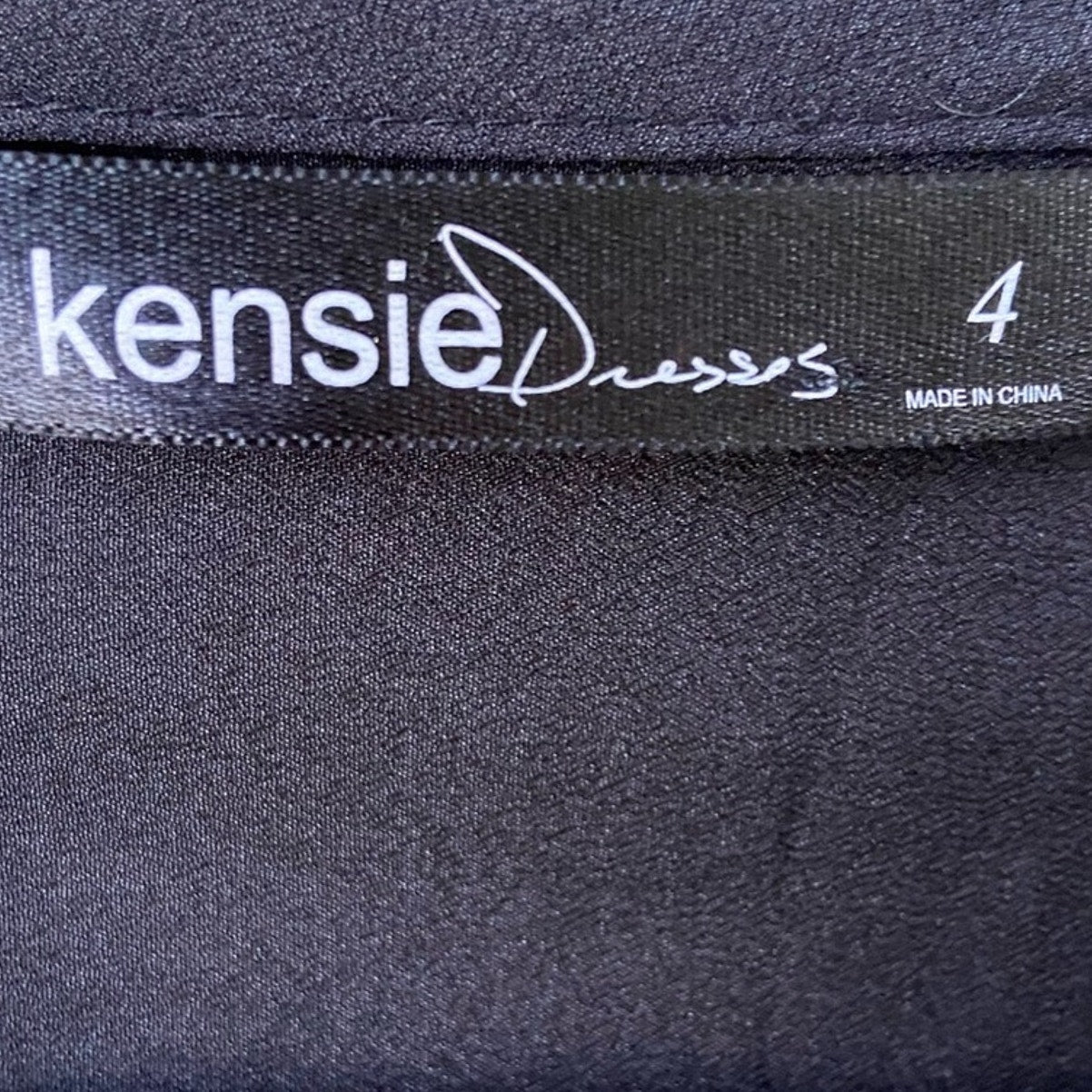 NWT New Kensie Womens Size 4 Black Sequin Accent Batwing Half Sleeve Dress