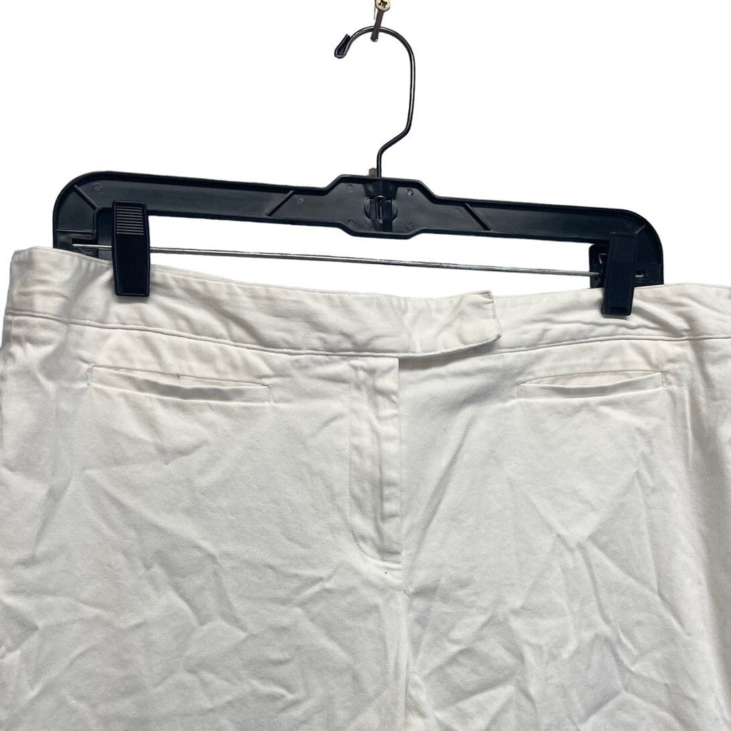 Simply Vera Time & Tru Womens Large Cropped White Cotton Blend Capri Pants