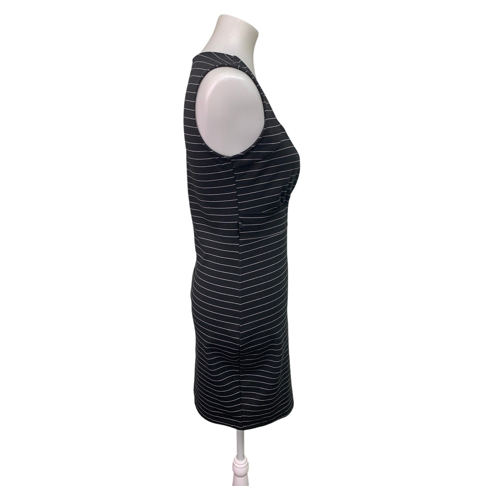 Dots Womens Medium Pin Striped Sweetheart Neckline Bodycon Dress w New Belt