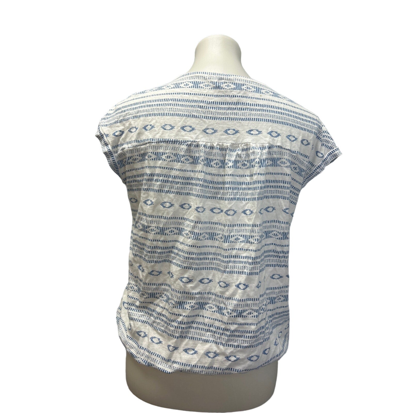 3 Lucky Brand White Stag Womens Medium Short Sleeve Blouses Tee Shirts