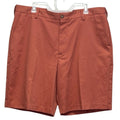 Izod Mens Size 38 100% Polyester Long Solid Coral Board Golf Shorts w Pockets