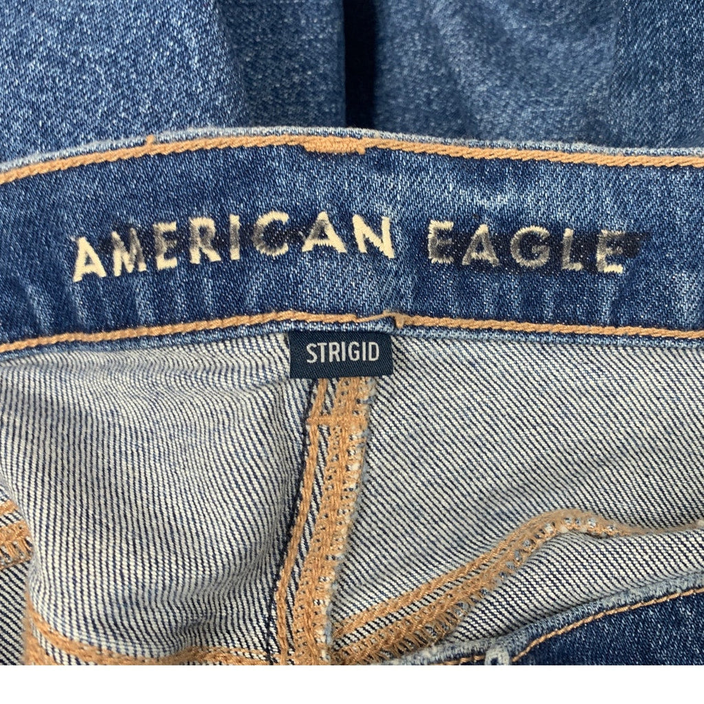 New American Eagle Womens Size 18 Super High Rise Baggy Straight Denim Jeans