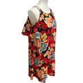 Ann Taylor LOFT Womens Small 100% Rayon Strappy Off Shoulder Floral Short Dress
