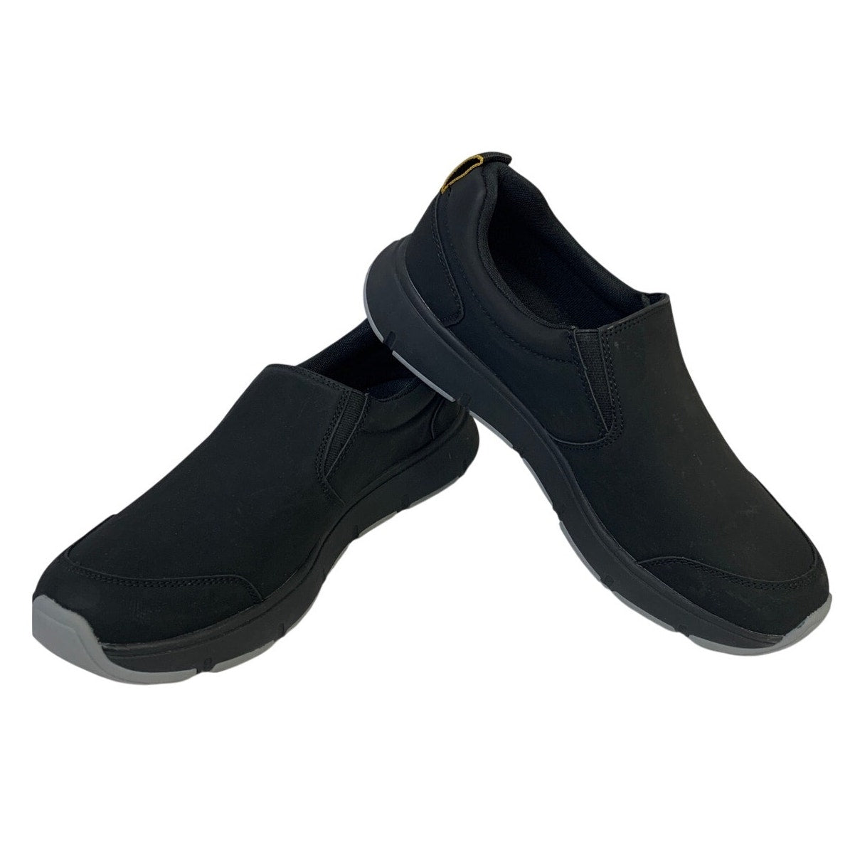 Gerry Mens Size 12 Black Faux Leather Slide On Moc II Comfort Sneakers Shoes