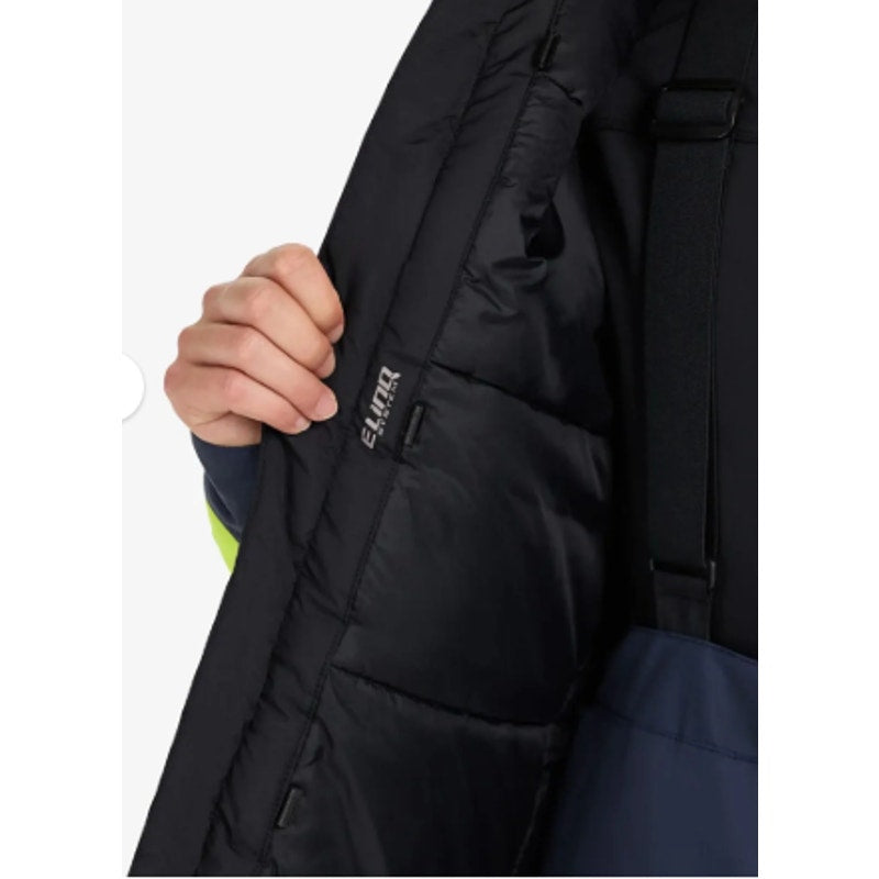 New Ski-Doo Mens Large Navy Neon Green Vasa Polar Fleece Warm Ski Jacket Coat
