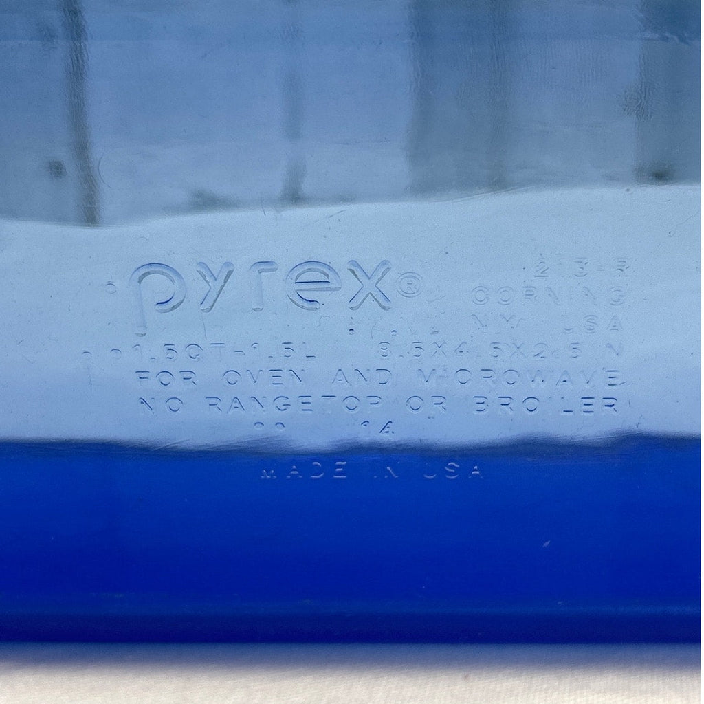 Pyrex Corning Blue Ovenware Cookware 1.5QT Microwave Oven Safe Loaf Glass Dish