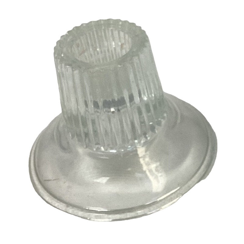 Vintage Pair of Clear Cut Glass Dual Sized Round Taper Candle Holders