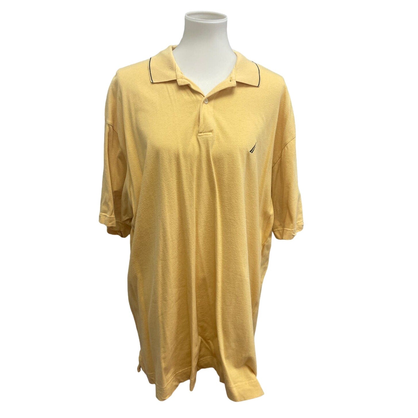 Nautica Mens XXL 100% Cotton Short Sleeve Polo Collared Casual Shirt