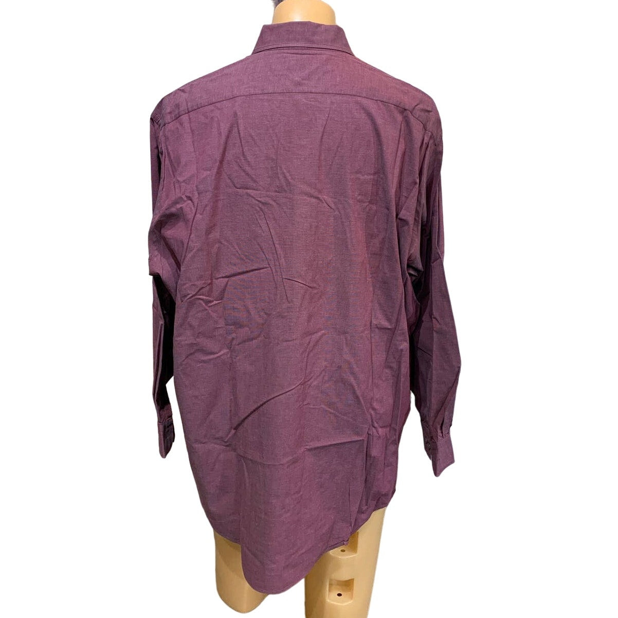 Tommy Hilfiger Mens XL 17.5 Long Sleeve 34/35 Wine Casual Button Down Shirt