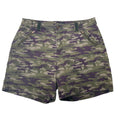 Lee Womens 14 Medium Green Purple Camo Camoflague Straight Fit Shorts w Pockets