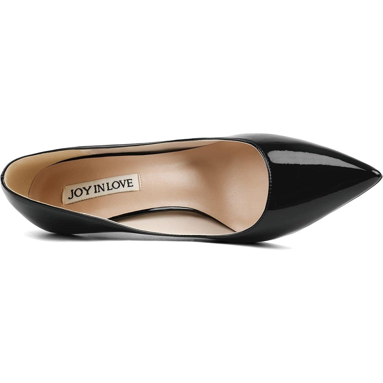 Joy In Love Womens Size 10.5 Black Patent Leather Pointy Toe 3" Heel Pumps Shoes