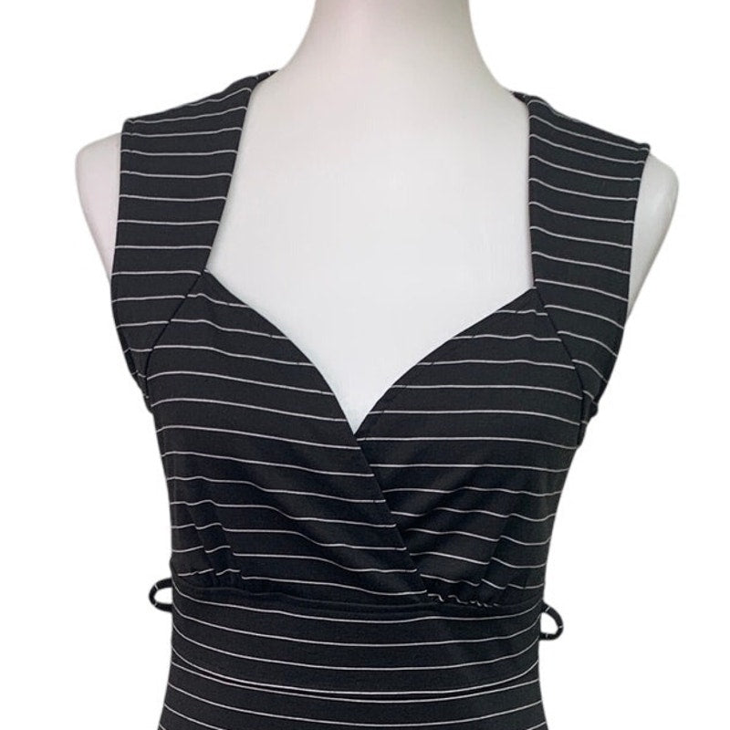 Dots Womens Medium Pin Striped Sweetheart Neckline Bodycon Dress w New Belt