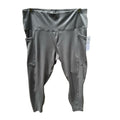 NWT New Yogalicious Womens Size 1X Serena Gray Ankle Stretch Leggings w Pockets
