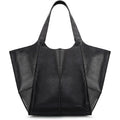 NWT New Montana West Womens Black PU Leather Tote Bag Large Shoulder Purse