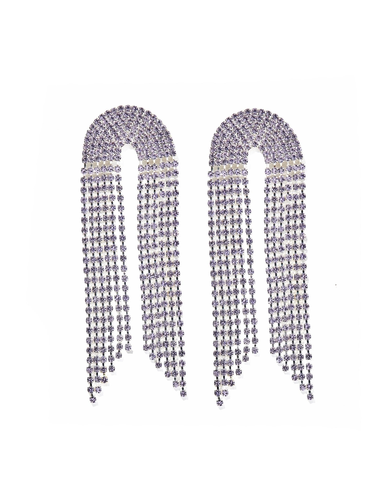 Blair Statement Earrings - Lavender