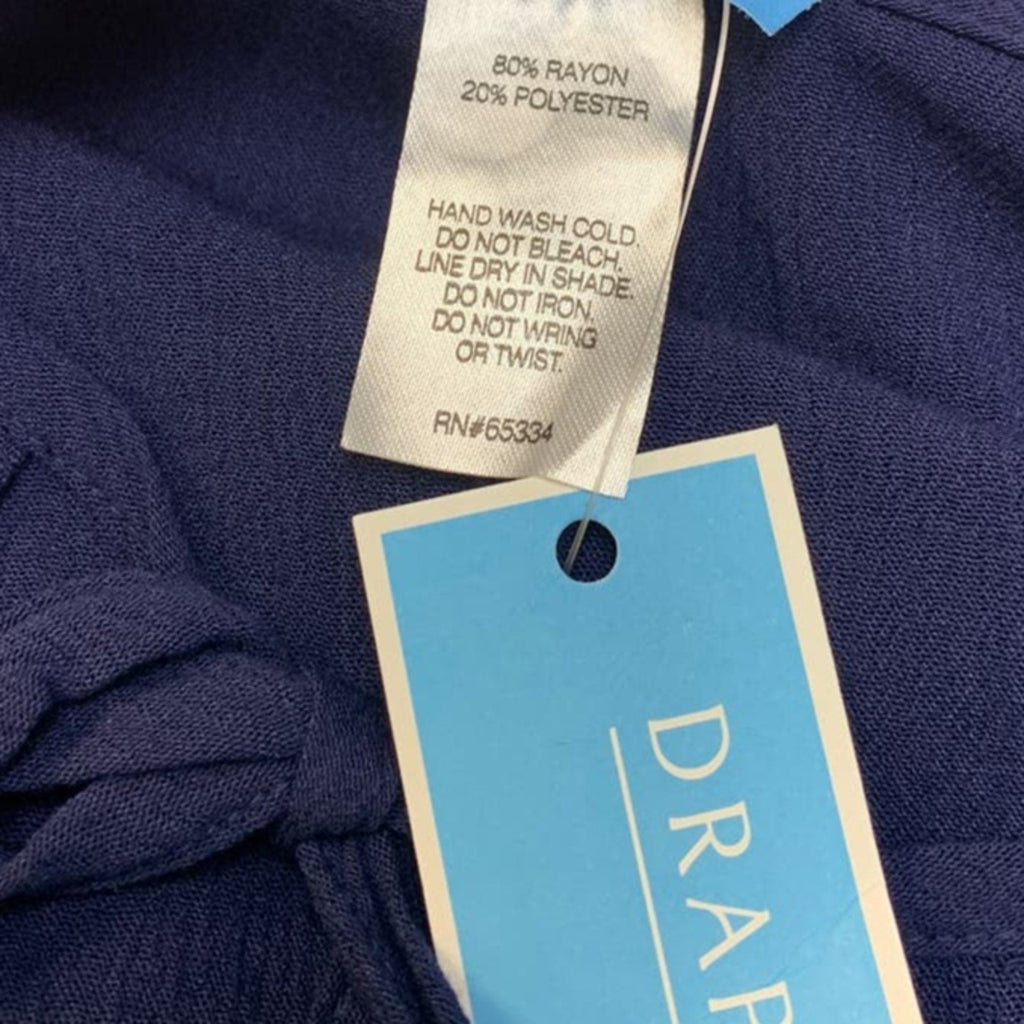 New Draper James Womens XS Long Bell Sleeve Front Tie Swim Coverup Dress