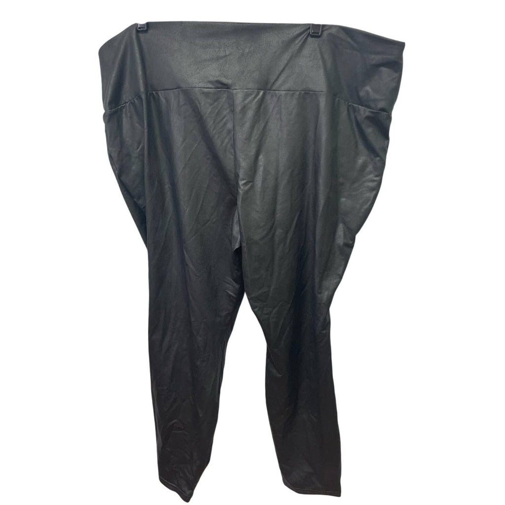 Terra & Sky Plus Size 2X (20W-22W) Shiny Polyester Blend Wide Waist Leggings