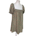 Forever 21 Womens Large Puff Sleeve Smocked Front Floral Cottage Babydoll Dress