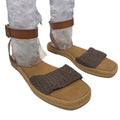 New American Eagle Womens US Size 8 Espadrille Ankle Wrap Faux Leather Sandals