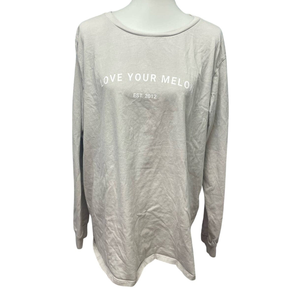 Love Your Melon Womens XL Made In the USA 100% Cotton Long Sleeve Tee Shirt