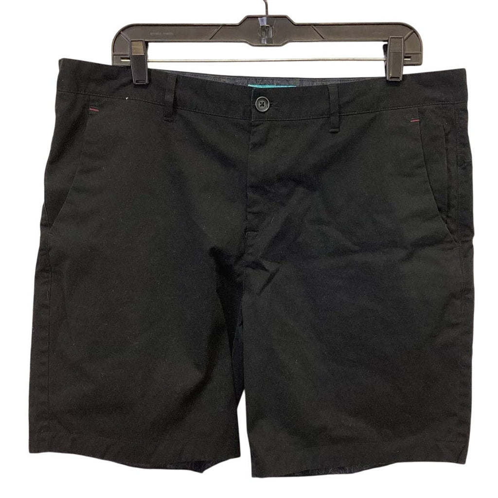 Perruzo Los Angeles Size Mens Size 36 Cotton Blend Black Chino Shorts w Pockets