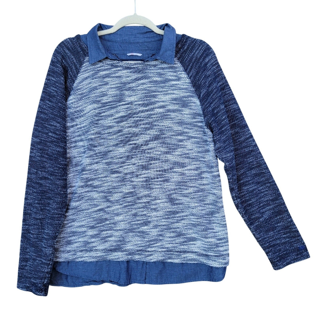 Athluxe Tommy Hilfiger Mens XL Long Sleeve Layered Look Knit Sweater Shirt